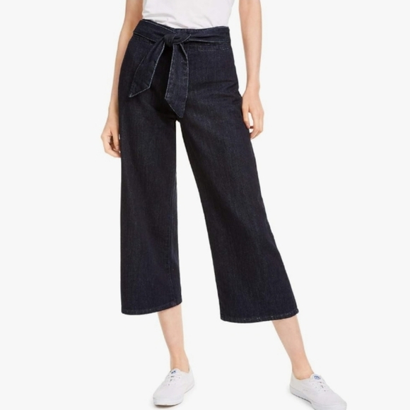 New OAT New York Wide Leg Cropped Jeans - Picture 1 of 7